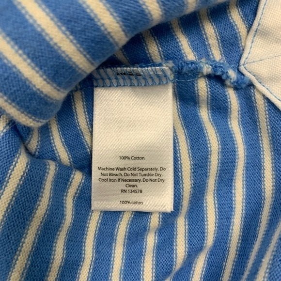 Vineyard Vines Striped Boatneck Oxford Trim Top | Blue & White | Women’s Small - Picture 6 of 9